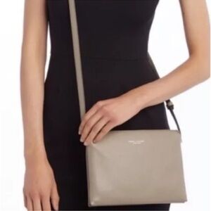 Marc Jacobs Small Mink Leather Crossbody Bag Neutral Taupe